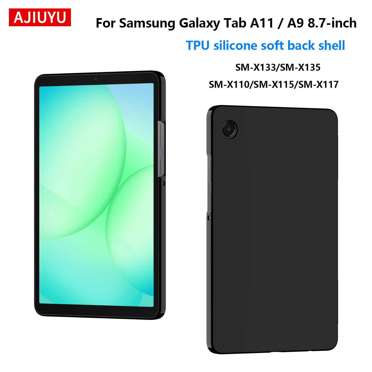 Samsung Tablet A9 Accessories - Funda Suave de Silicona TPU para