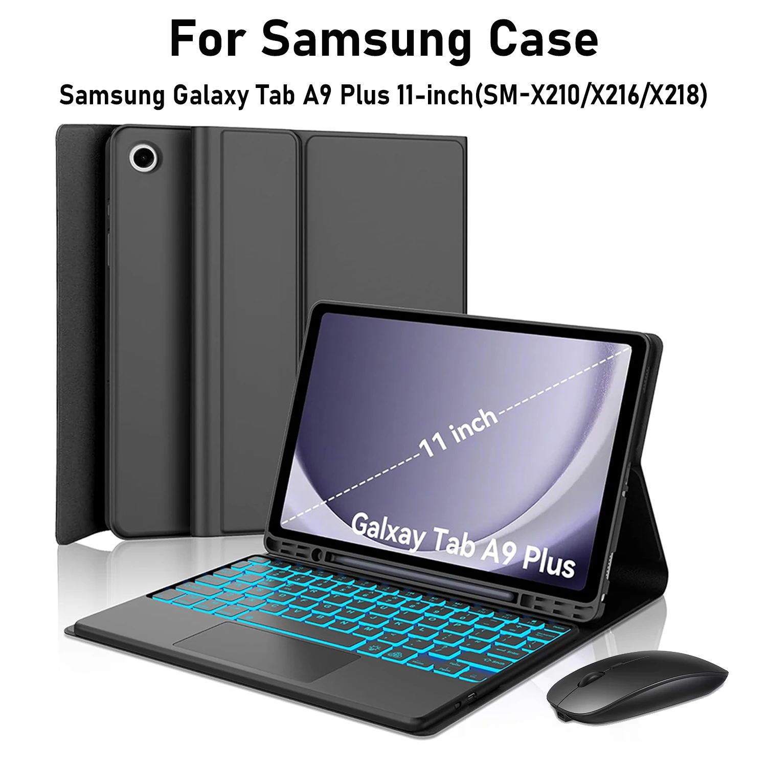 Samsung Tablet A9 Accessories - Funda con Teclado para Samsung Galaxy