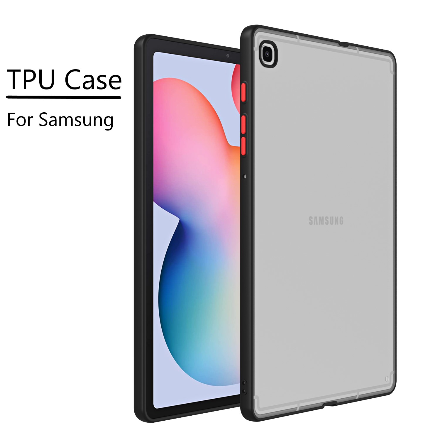 Samsung Tablet A9 Accessories - Funda trasera suave de TPU para