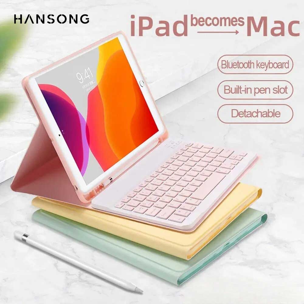 Para iPad funda con teclado re - Tablet Accessories Keyboard reseña y precio
