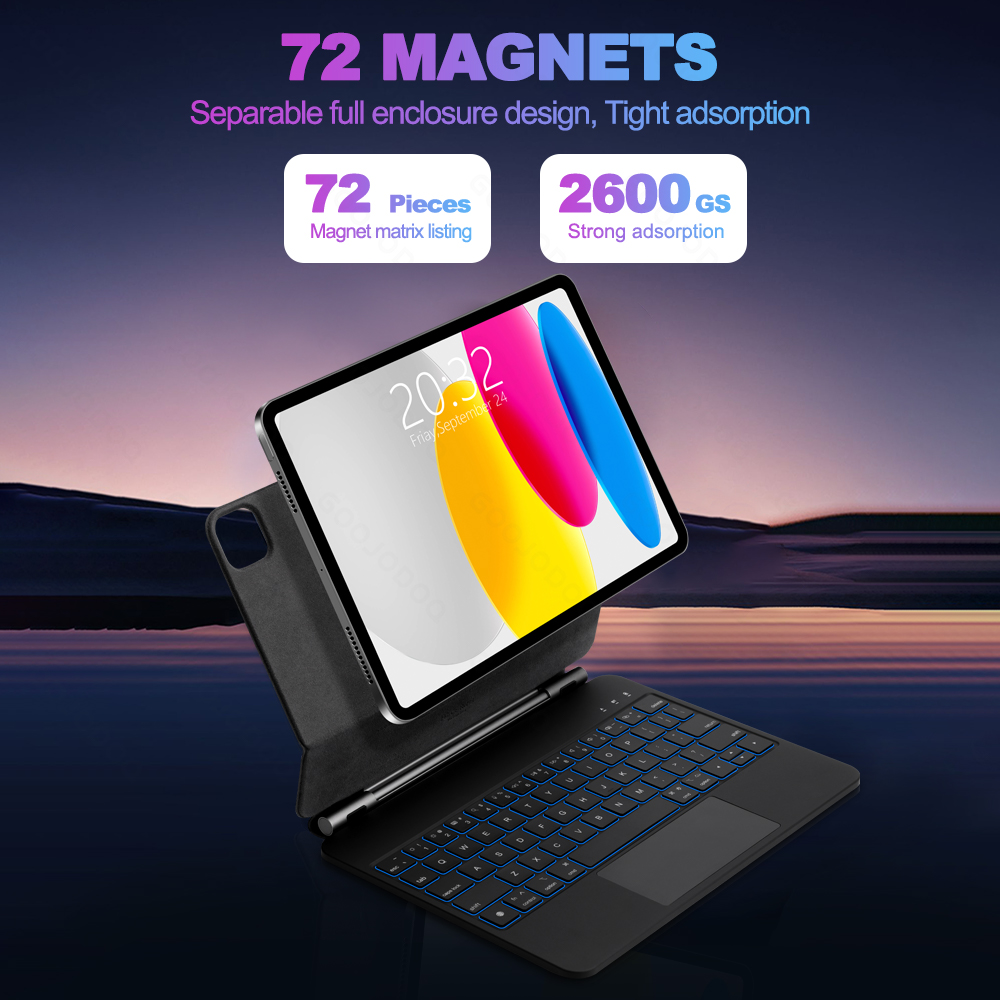 GOOJODOQ Teclado mágico para i - Tablet Accessories Keyboard reseña y precio