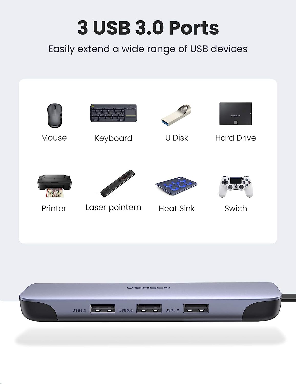 UGREEN USB C Hub 9 en 1 USB Ti - Usb Hub Type C reseña y precio